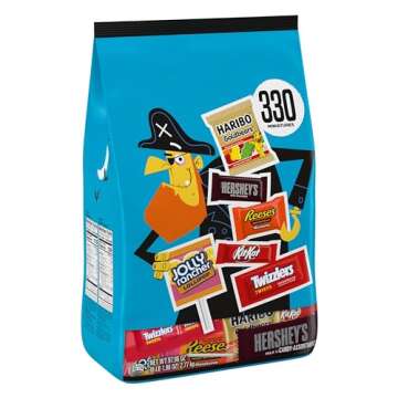 Hershey Miniatures Assorted Flavored Bulk Halloween Candy Bag – 330 Pieces