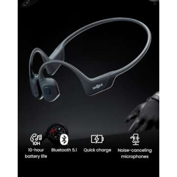 SHOKZ OpenRun Pro: Premium Open-Ear Sport Headphones, Sweat Resistant Wireless for Running