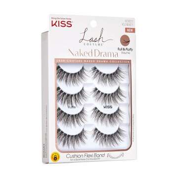 KISS Naked Drama False Eyelashes - 4 Pairs, 16 mm