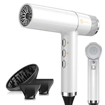 slopehill Hair Dryer with Unique Brushless Motor | Intelligent Fault Diagnosis | Innovative Microfilter | Oxy Active Technology | Led Display (White)
