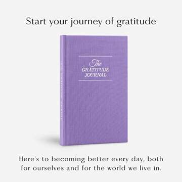 The Gratitude Journal : Five Minutes a Day More Happiness, Positivity, Affirmation, Productivity, Mindfulness & Self Care - A Simple Undated Hardcover Daily Guide Planner for Women & Men (Purple)