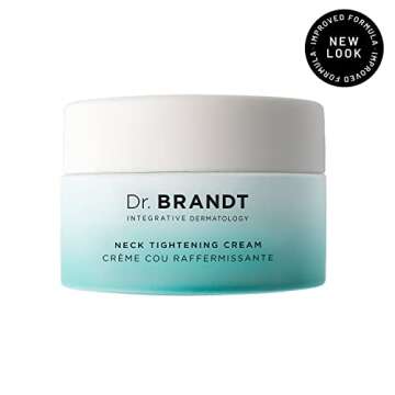 Dr. Brandt Needles No More Neck Sculpting Cream with Gua Sha Technique. A Medium Weight Cream and Rose Quartz Gua Sha Tool that Tightens, Smooths, Firms and Hydrates the Neck Area, 1.7 oz.