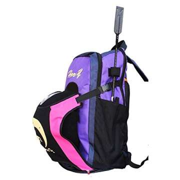 UNISTRENGH Child Equestrian Backpack | Horse Riding Boot & Helmet Bag (Purple)