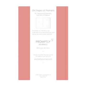 Promptly Journals, A Complete Childhood History: From Pregnancy to 18 Years Old (Dusty Rose, Pink, Linen) | Baby Book and Pregnancy Journal | Baby Memory Book