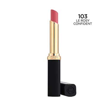 L’Oréal Paris Colour Riche Intense Volume Matte Lipstick, Lip Color Infused with Hyaluronic Acid for up to 16hr All Day Comfort, Le Rosy Confident, 0.06 Oz