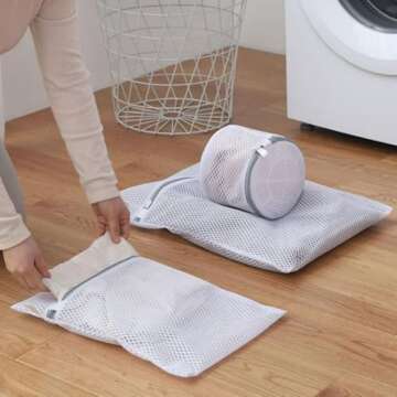 Honeycomb Mesh Laundry Bags for Delicates - 3-Pack