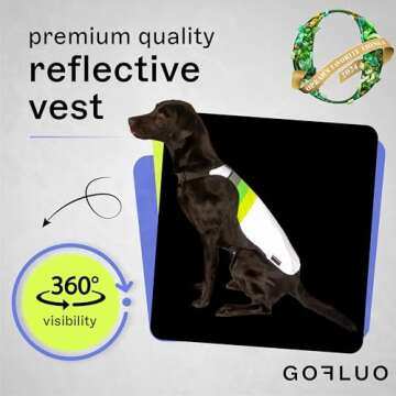 High-Visibility GOFLUO Moonlight Reflective Dog Coat - Northern Light - XXS