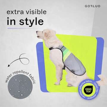 GOFLUO Reflective Dog Coat - High Visibility XXS