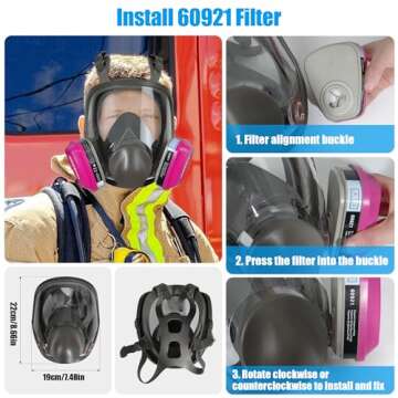 SLJHL Full Face Respirator Mask for Gas and Dust