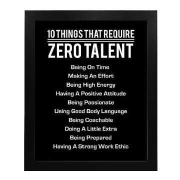 Motivational Wall Art Print - 10 Things Require Zero Talent