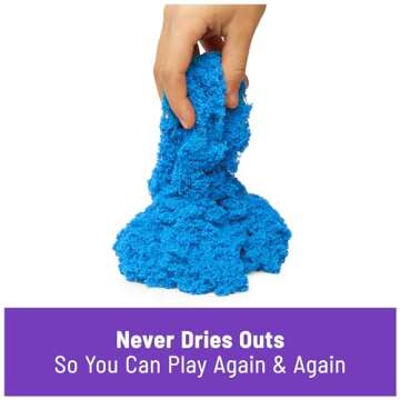 Kinetic Sand, 2.5lbs Blue Play Sand, Moldable Sensory Toys for Kids, Resealable Bag, for Ages 3 and up