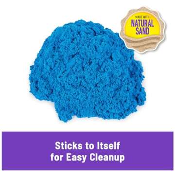 Kinetic Sand, 2.5lbs Blue Play Sand, Moldable Sensory Toys for Kids, Resealable Bag, for Ages 3 and up