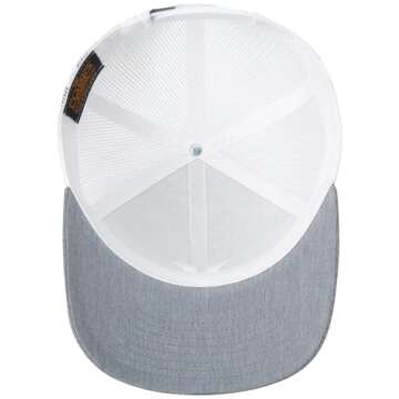 Hurley Men's Caps - Del Mar Mesh Panel Baseball Cap Trucker Hat - Snap Back Hats for Men, Cool Grey Heather