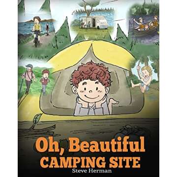 Oh, Beautiful Camping Site: Camping Book for Kids with Beautiful Illustrations. Stunning Nature Featuring RVs, Lakes, Waterfalls, Fishing, Hiking, Swimming, and All Other Fun Camping Activities.