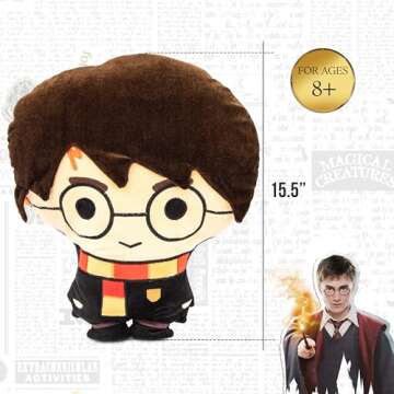 Jay Franco Warner Brothers Harry Potter Plush Stuffed Pillow Buddy - Kids Super Soft Polyester Microfiber, 17 inch (Official Product)