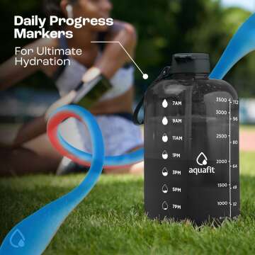 AQUAFIT 1 Gallon Water Bottle with Time Marker