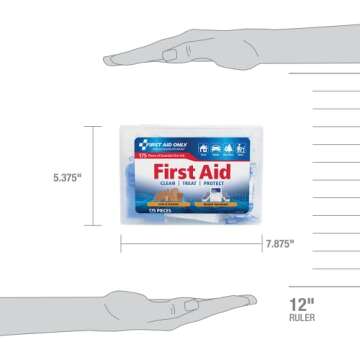 First Aid Only 59695 Clean & Protect Everyday Emergency First Aid Kit for Home, Work and Travel, 175 Pieces