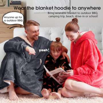 JOYWOO Cozy Wearable Blanket Hoodie for Adults