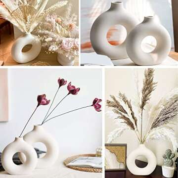 White Ceramic Vase for Minimalist Home Decor