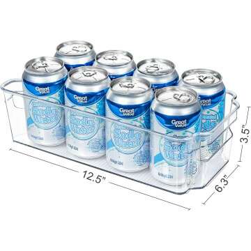 Clear Fridge Organizer Bins