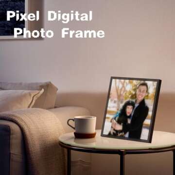 Divoom Pixoo-64 - WiFi Pixel Cloud Digital Picture Frame with APP Control,64 X 64 LED Panel Display Frame for Gaming Room Decoration/Social Media Fans Counter