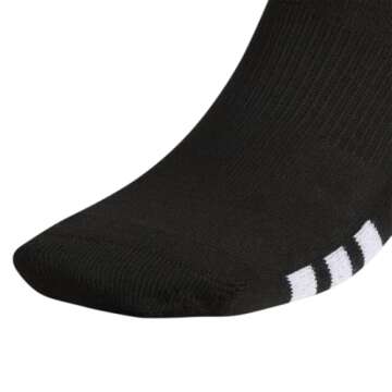 adidas Rivalry Soccer Socks Cushioned Over The Calf (OTC) (2-Pair), Black/White, X-Small