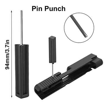 Glock Front Sight Tool Kit, Pin Punch Tool Magazine Disassembly Tools for Glock 19 17 25 26 27 43