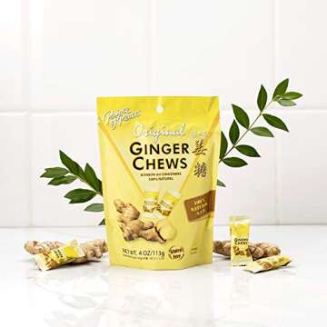 Prince of Peace Original Ginger Chews, 4 oz. – Candied Ginger – Natural Candy Pack – 2 Pack