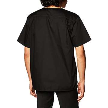 Carhartt Mens Solid Ripstop Utility Top Medical Scrubs Shirt, Black, 2X US