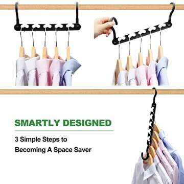 12-Pack-Closet-Organizers-and-Storage,Closet-Organizer-Hanger for Heavy Clothes,Sturdy Closet-Organization-and-Storage-Hangers-Space-Saving for Wardrobe,Dorm-Room-Essentials for College Students Girls