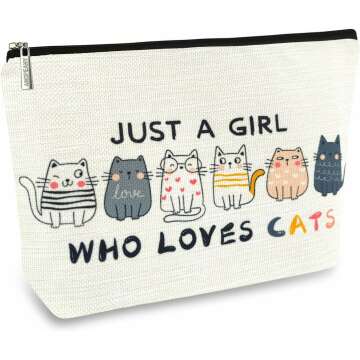 Cute Cat Makeup Bags for Women - Perfect Gifts for Cat Lovers