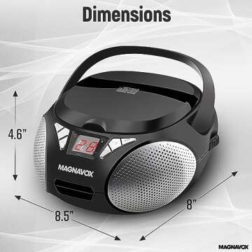 Magnavox MD6924 Portable CD Boombox with AM/FM Radio