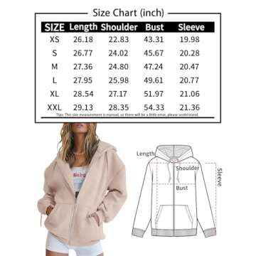 Trendy Queen Womens Hoodies Winter Clothes Coats 2024 Fashion Sweater Oversized Sweatshirt Zip up Fleece Jackets Long Sleeve Comfy Teen Girls Trendy Cute Y2K Clothing Black