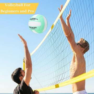 PETIT MANON Volleyball Official Size 5, Volleyball Kit for Indoor Outdoor Play,Soft Volleyball Beach Volleyball for Youth Teens Adult,Colorful Volleyball for Training, Competition, Gym