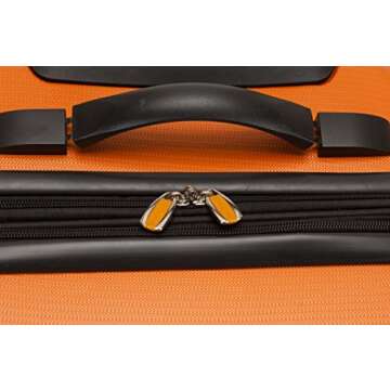 Rockland Melbourne Hardside Expandable Spinner Wheel Luggage, Orange, Carry-On 20-Inch