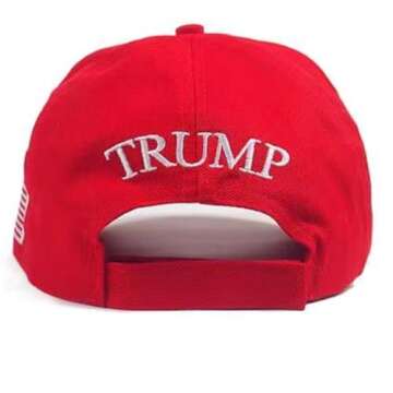 MAGA Hat 45-47 Make America Great Again Donald Trump with USA Flag Cap Adjustable 2024 Keep America Great Baseball Hat (Cotton, Red 45-47)