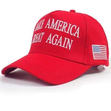 MAGA Hat 45-47 Make America Great Again Donald Trump with USA Flag Cap Adjustable 2024 Keep America Great Baseball Hat (Cotton, Red 45-47)