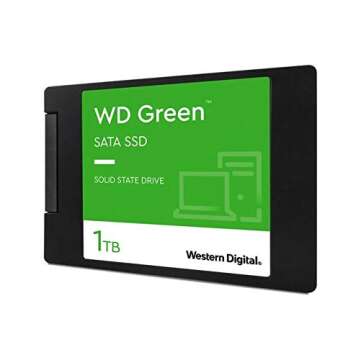 Western Digital 1TB WD Green Internal PC SSD Solid State Drive - SATA III 6 Gb/s, 2.5"/7mm, Up to 550 MB/s - WDS100T2G0A