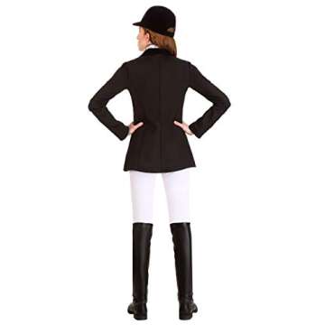 Women's Equestrian Costume | Adult Horse Riding Derby Racetrack Outfit with Jacket, Pants, Jabot and Accessories