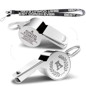 Inspirational Coach Gift Set: Personalized Whistle & Lanyard