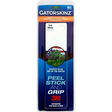 Gator Guards GatorSkinz Grit Finish Step Pads - Multi Surface Application - UV Resistant - Durable Traction - DIY Installation, Peel and Stick - Four Colors - Made in The USA - Grit White