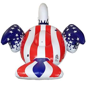 Colonel Pickles Novelties Giant Inflatable American Bald Eagle – Premium Patriotic Pool Floats Rafts & Swimming Pool Toys