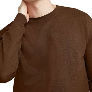 Hanes EcoSmart Fleece Crewneck Sweatshirt - Army Brown