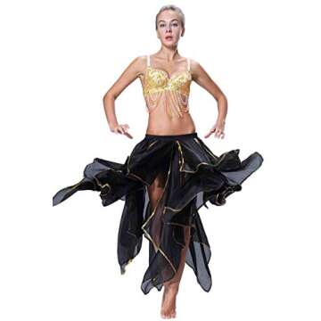 Gold Bra Rave Outfit for Women Tops Belly Dancing Dance Dancer Top Clothes Festival Carnival Lingerie Hot