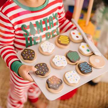 Wooden Cookie Play Food Set