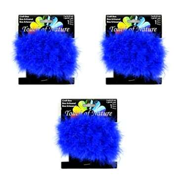 Touch of Nature 1-Piece Feather Marabou Craft Boa for Arts and Crafts, 1-Yard, Royal Blue