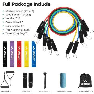 Whatafit Resistance Bands Set for Home Workouts
