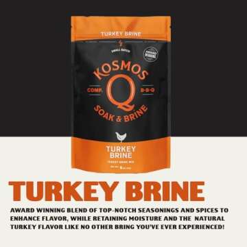 Kosmos Q Turkey Brine - 16 Oz BBQ Brine Mix for Whole, Smoked, Oven-Roasted or Fried Turkey - Award-Winning Turkey Brine Made in the USA (Turkey)