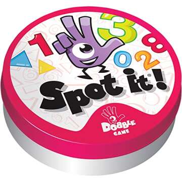 Spot It! 1,2,3 Matching Card Game | Fun Family Game Night Travel Game | Ages 3+ | 1-5 Players | 10 Min Playtime | By Zygomatic