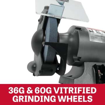 JET 8-Inch Bench Grinder, 3450 RPM, 1/2 HP, 120V 1Ph (Model JBG-8A)